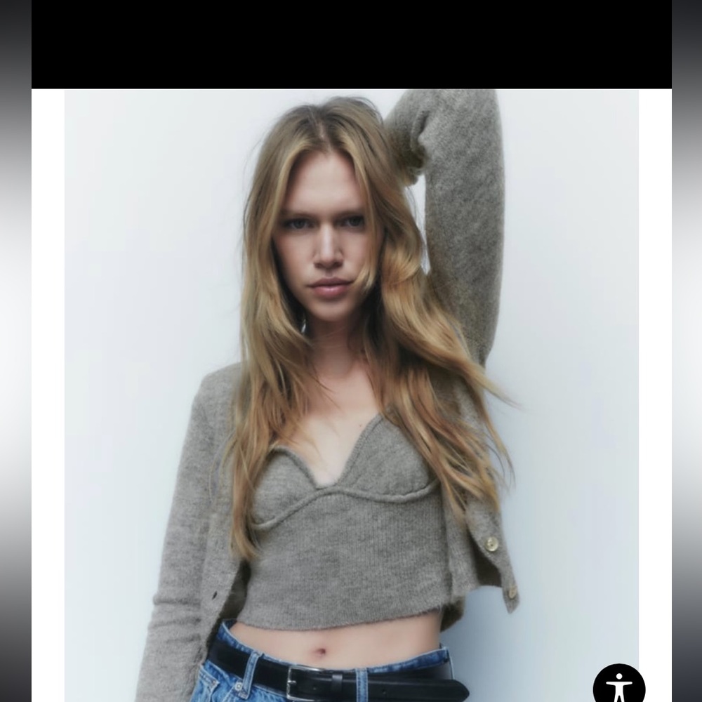 2 piece knit set - cardigan and cami